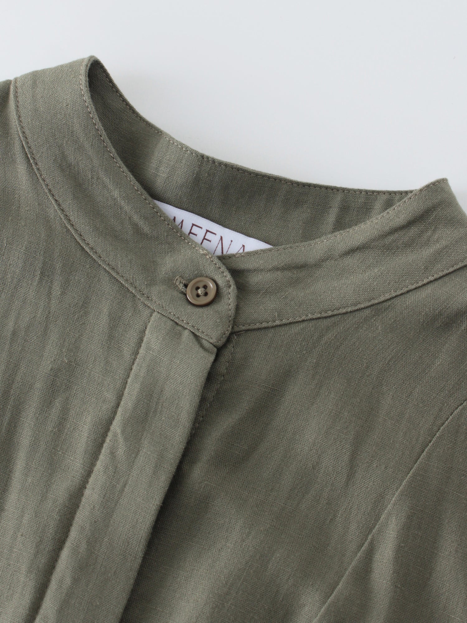 LINEN SHIRTDRESS-SAGE