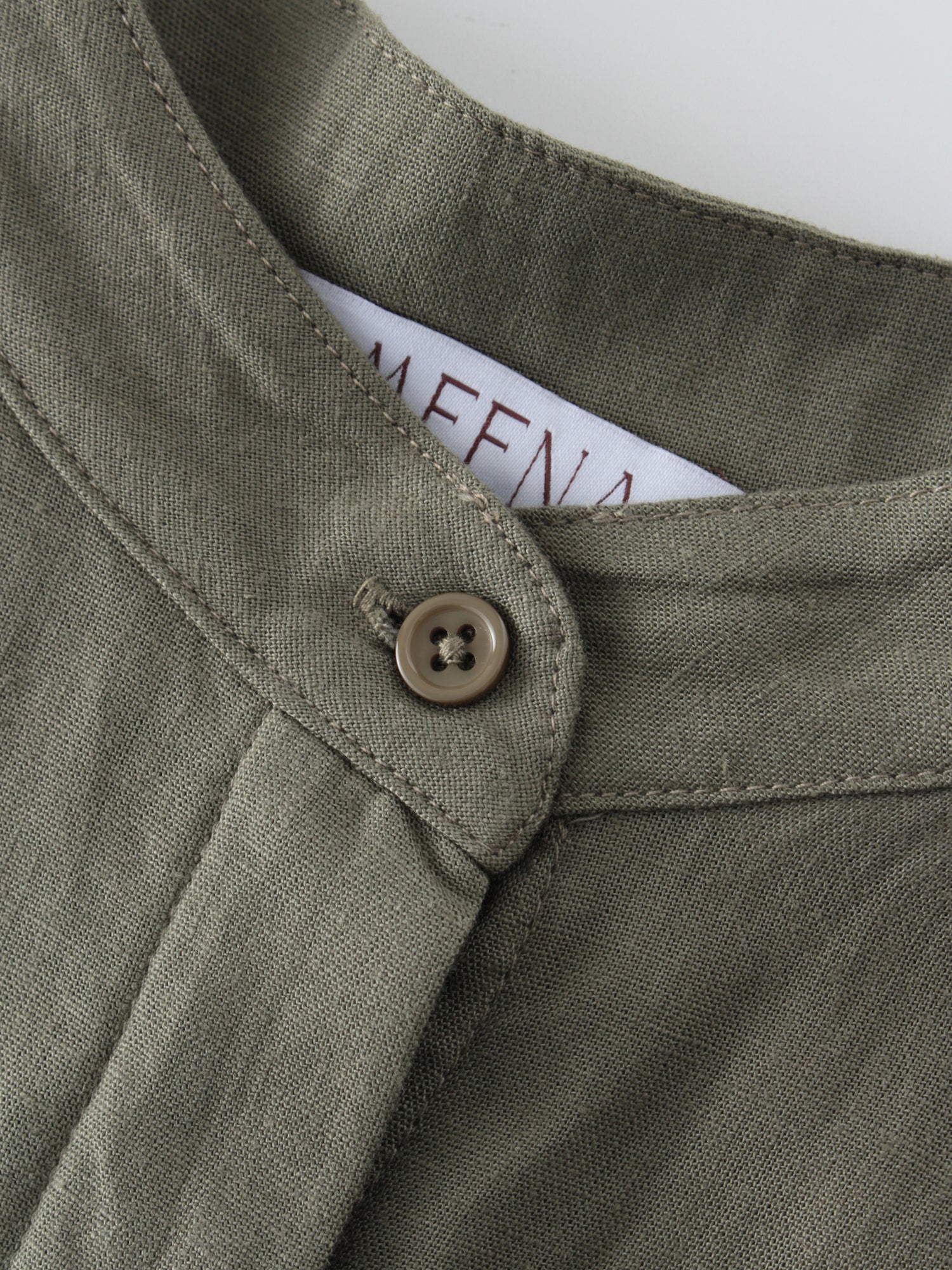 LINEN SHIRTDRESS-SAGE