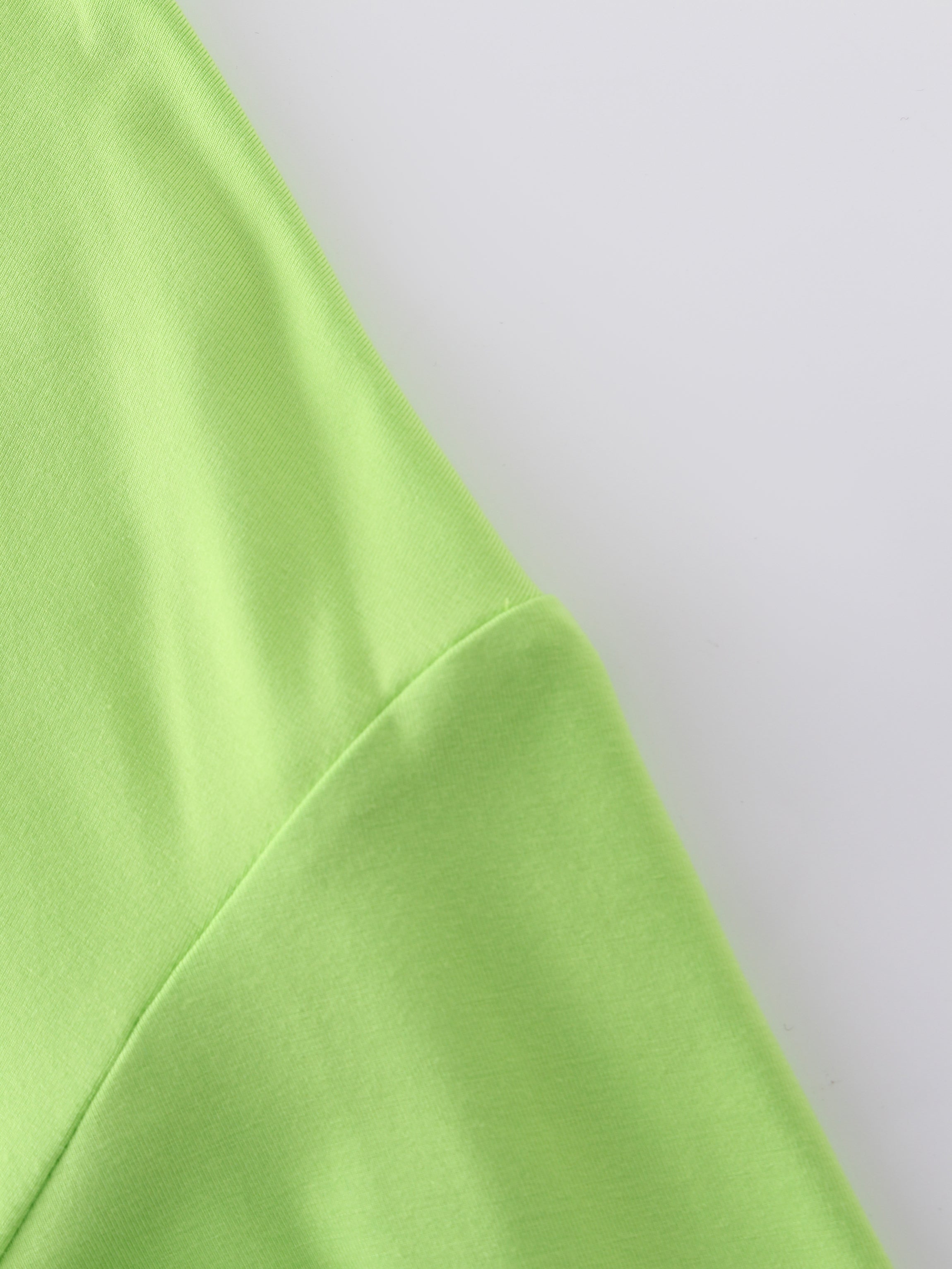 Cropped Tee-Lime Green