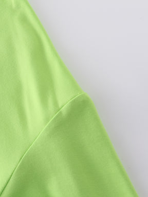 Camiseta recortada-Verde lima