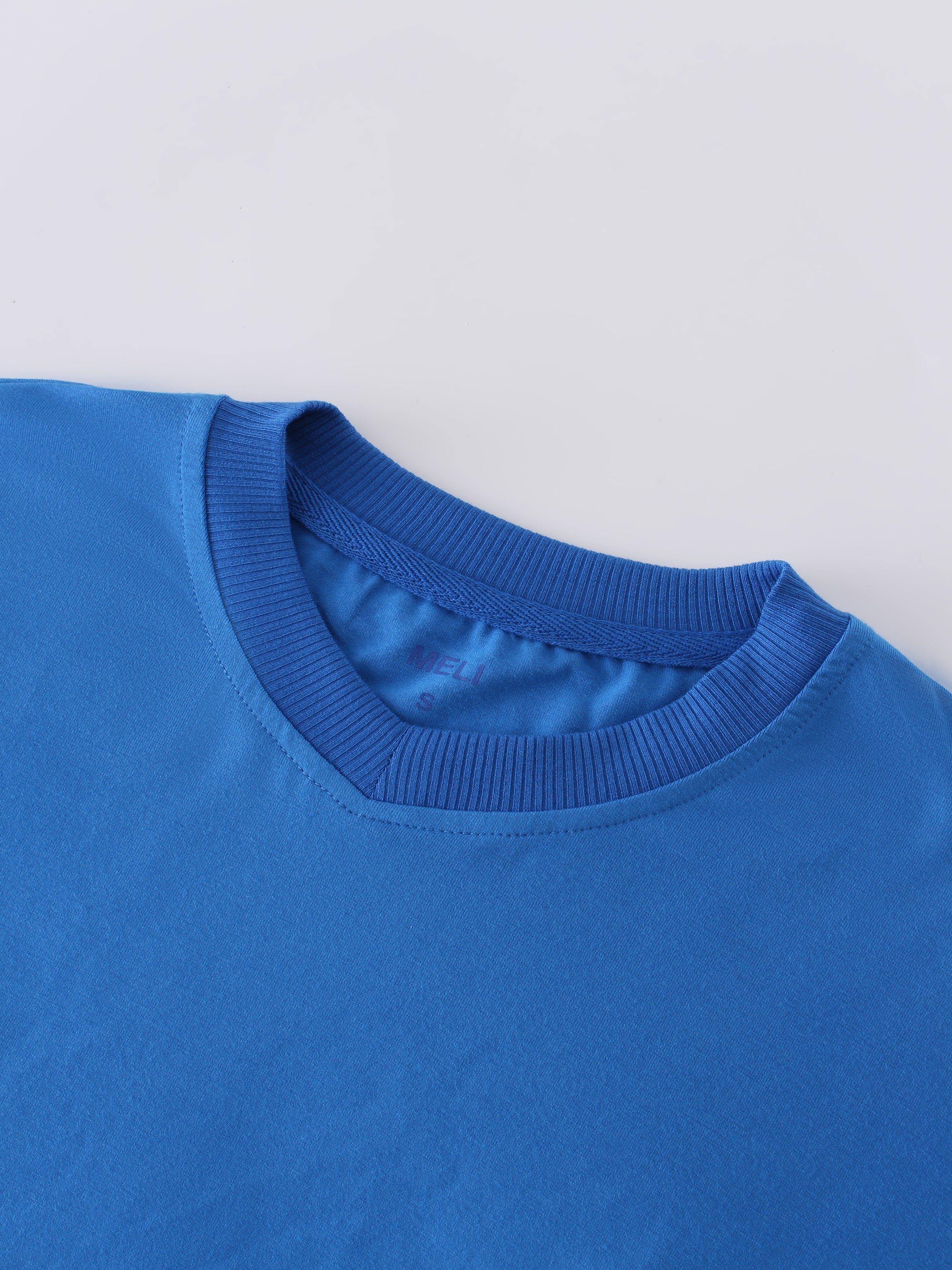 Cropped Tee-Royal Blue