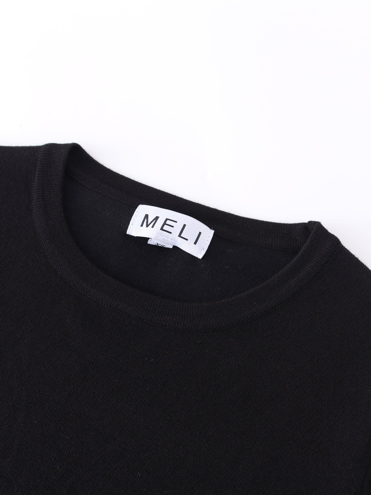 BASIC CREW SWEATER (LS) - BLACK