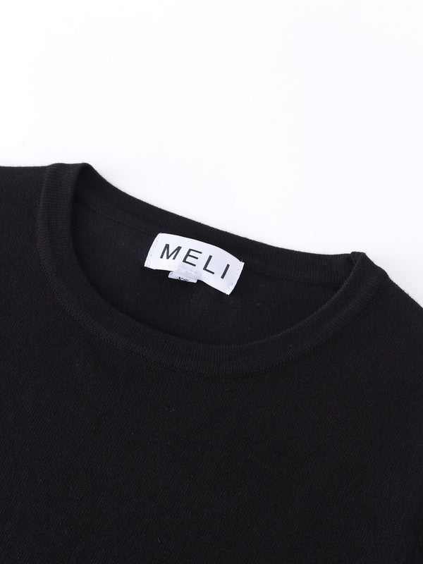 Basic Crew Sweater (LS) - Black