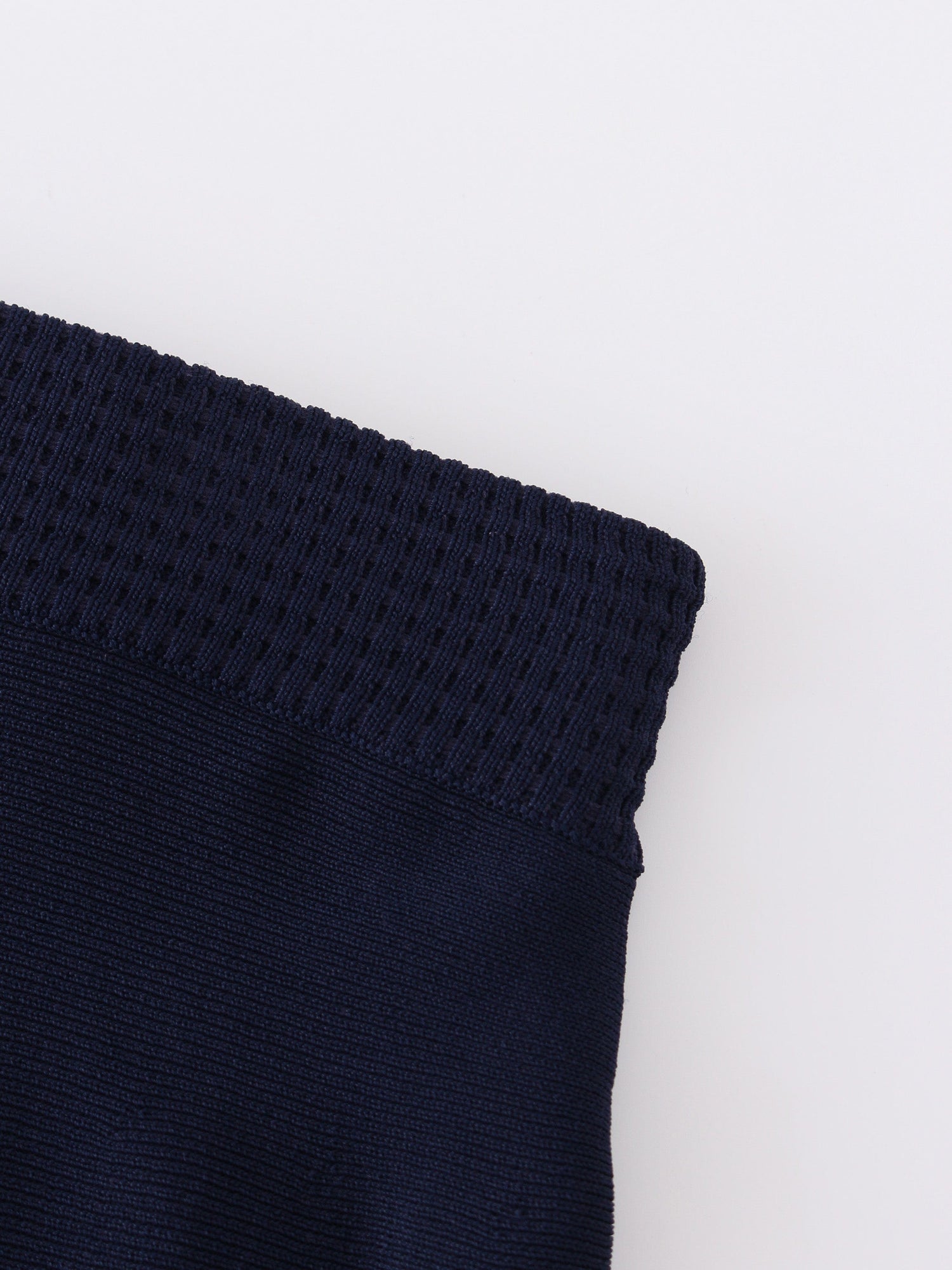 A LINE KNIT SKIRT 26&quot;-NAVY