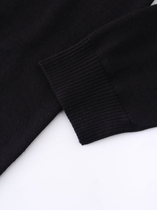 Basic Crew Sweater (LS) - Black