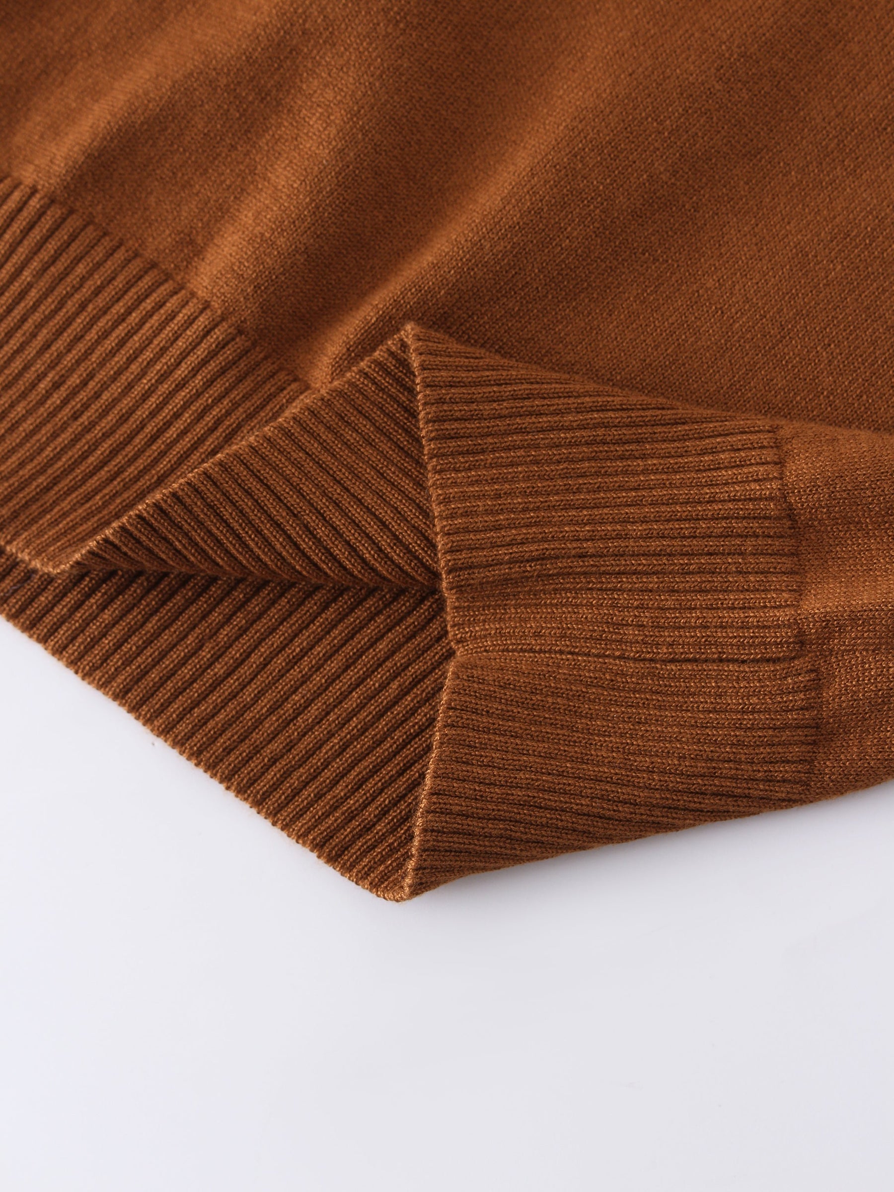 Basic Crew Sweater 3Q-Brown