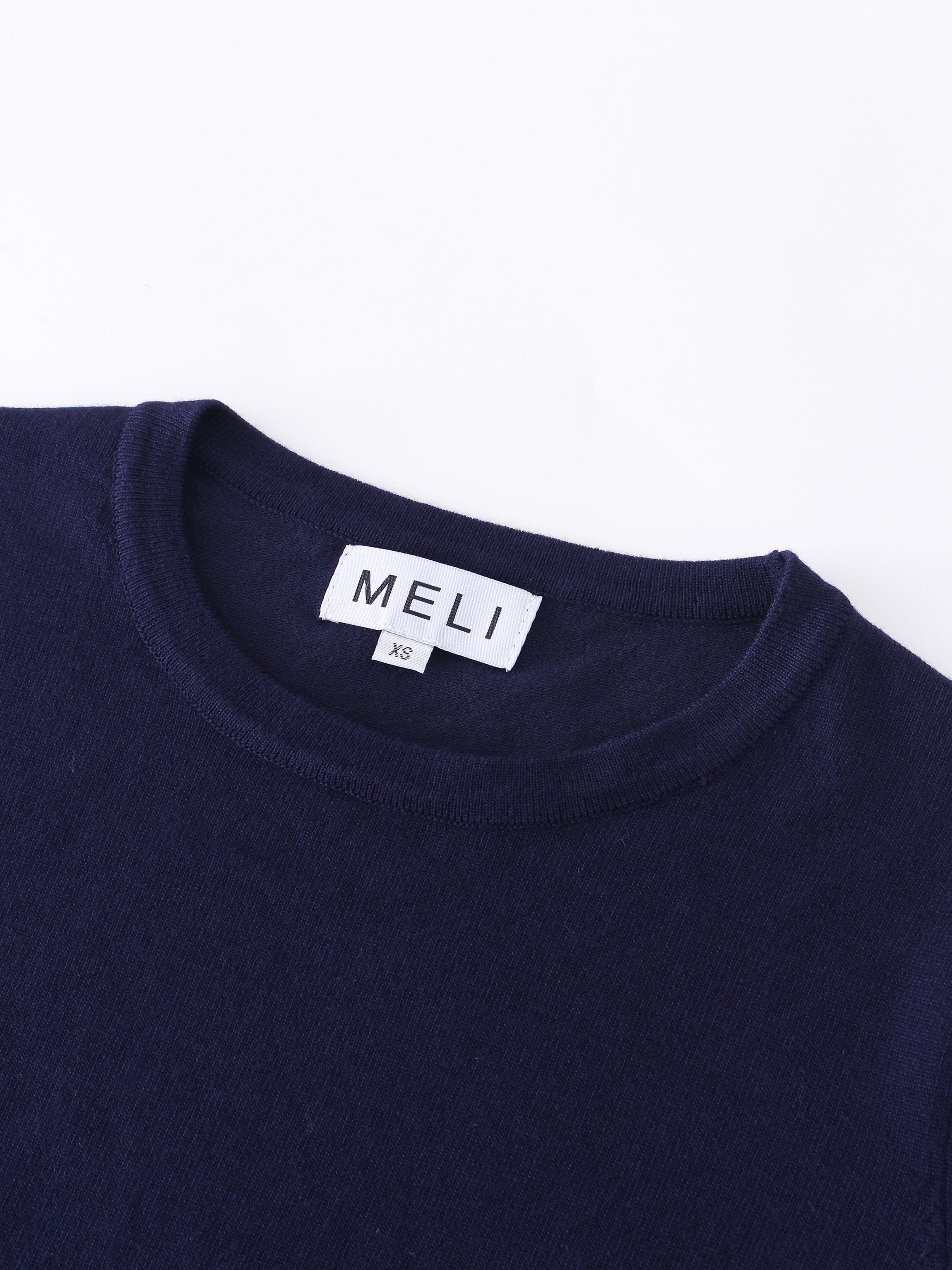 Basic Crew Sweater 3Q-Navy
