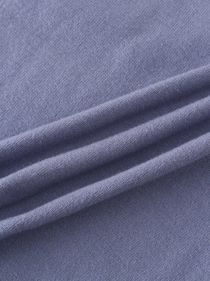 Basic Crew Sweater 3Q-Denim Blue