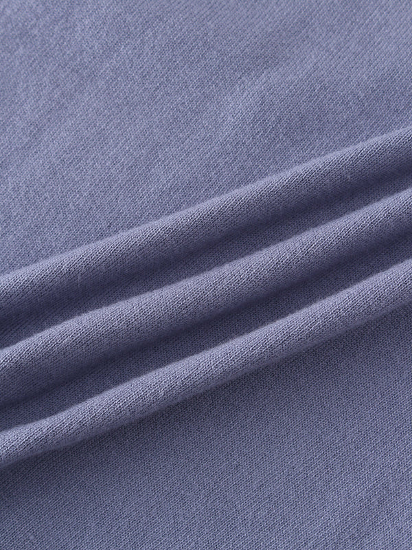 Basic Crew Sweater 3Q-Denim Blue
