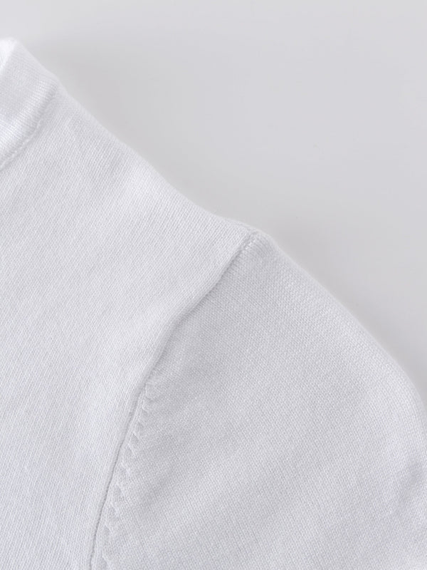 Basic Crew Sweater LS-White