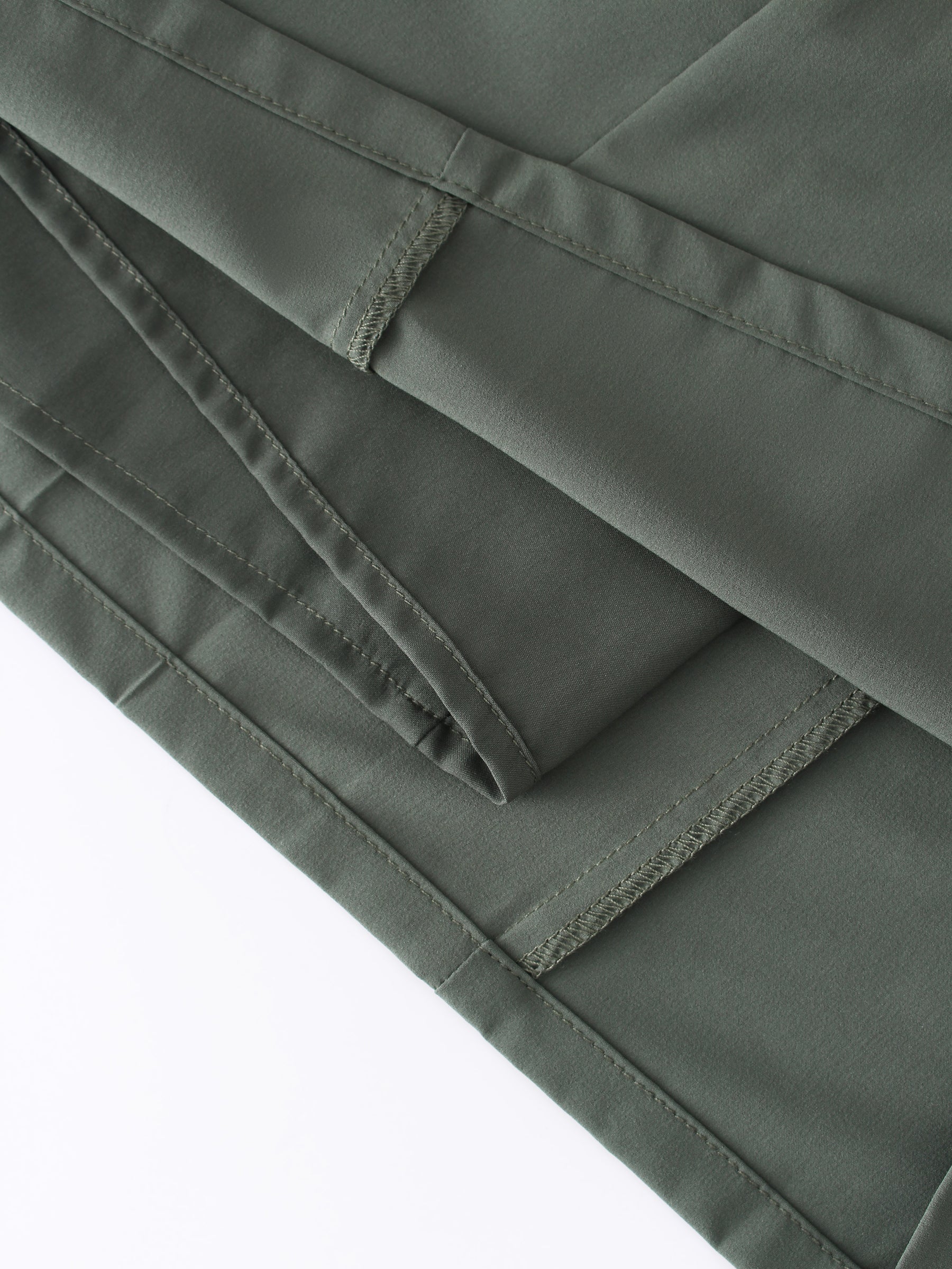 Pintuck Pocket Skirt-Olive