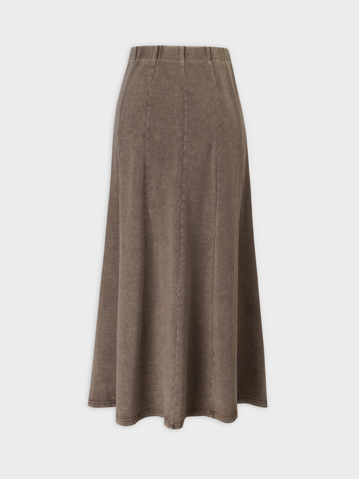 Jersey Paneled Skirt 37"-Washed Taupe