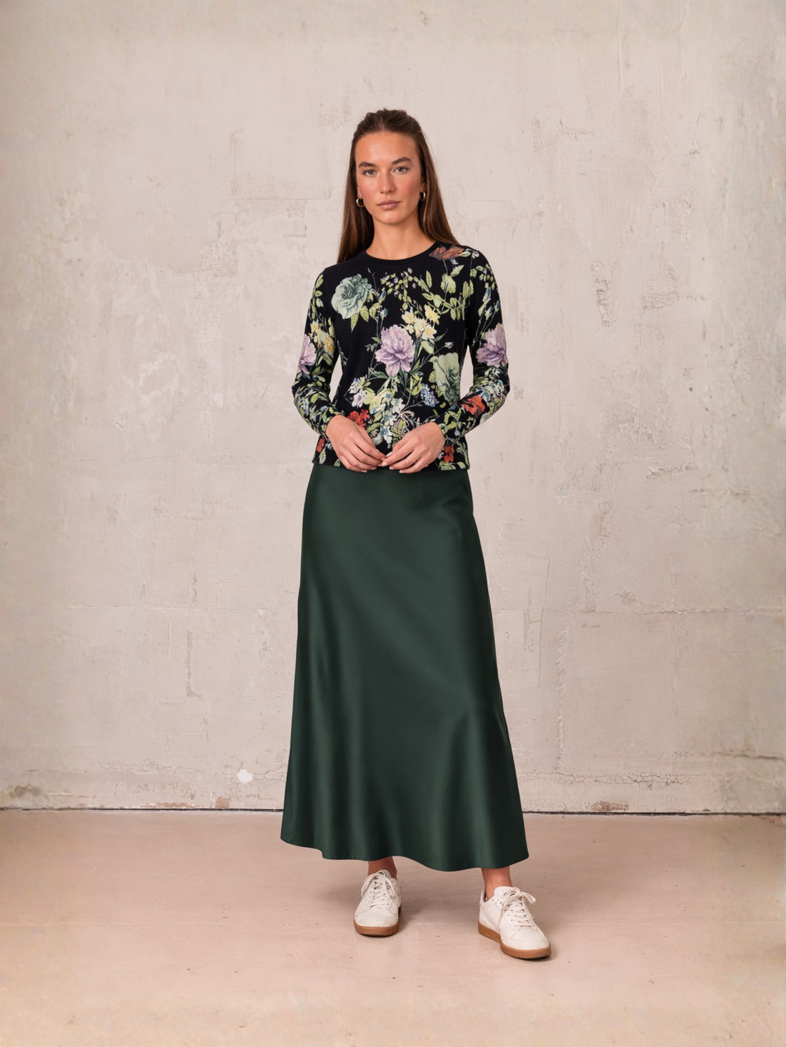 Printed Sweater-Vibrant Floral