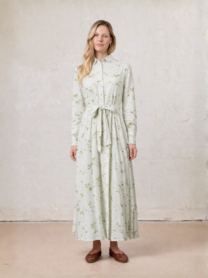 The Emily Dress-Green Flower