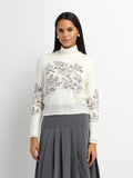 Floral Motif Sweater - Soft Floral
