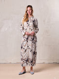Front Shirred Shirtdress-Cream Floral