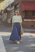 Puff Sleeve Button Down Blouse-Yellow Floral