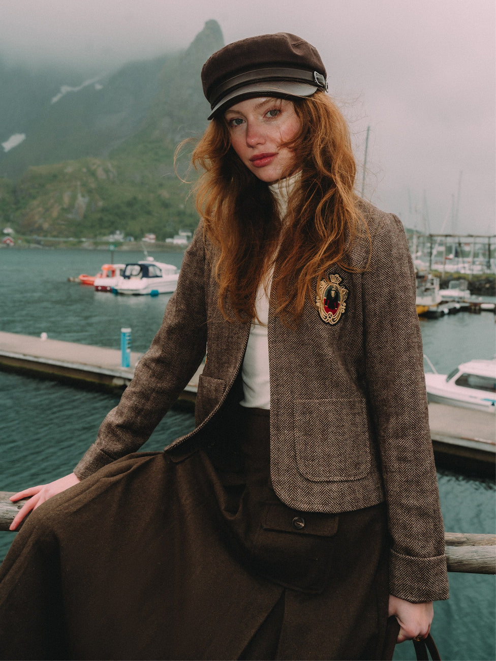 Plaid Boxy Jacket - Brown Plaid