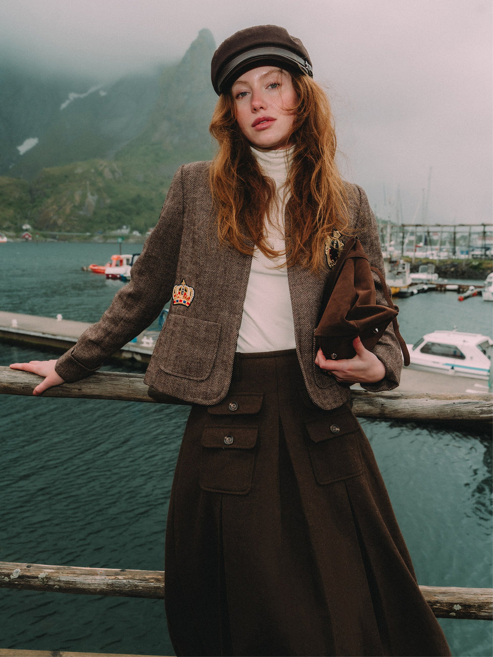 Plaid Boxy Jacket - Brown Plaid