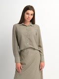 Plaid Blouse - Black Plaid