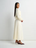 Pleat Back Skirt - Winter White
