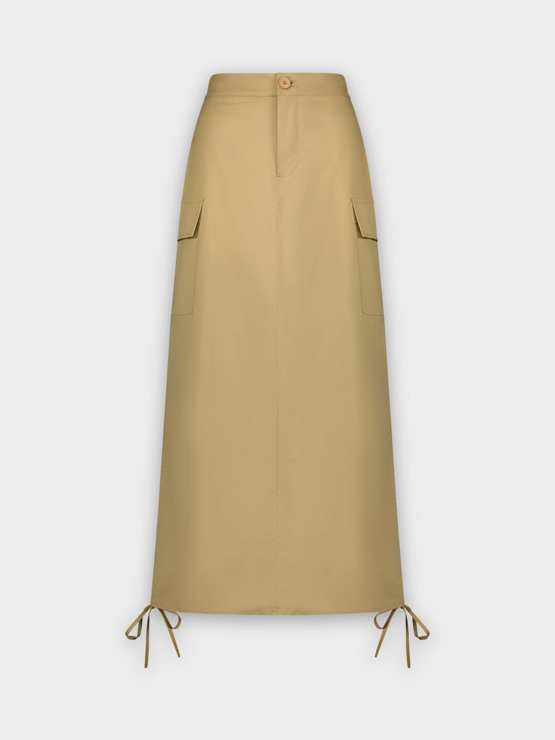 SIDE PULL SKIRT-TAN