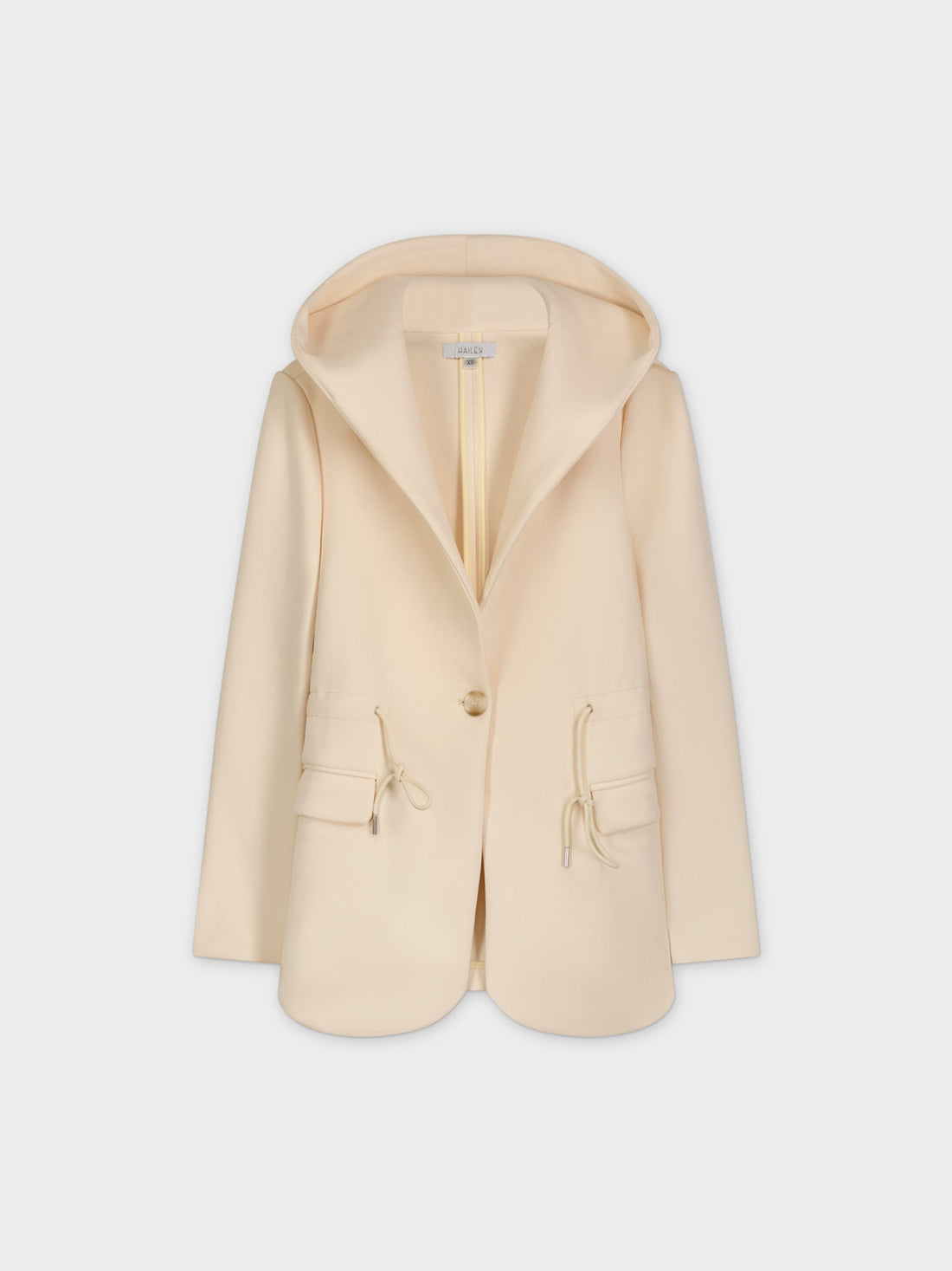 HOODED BLAZER-CREAM