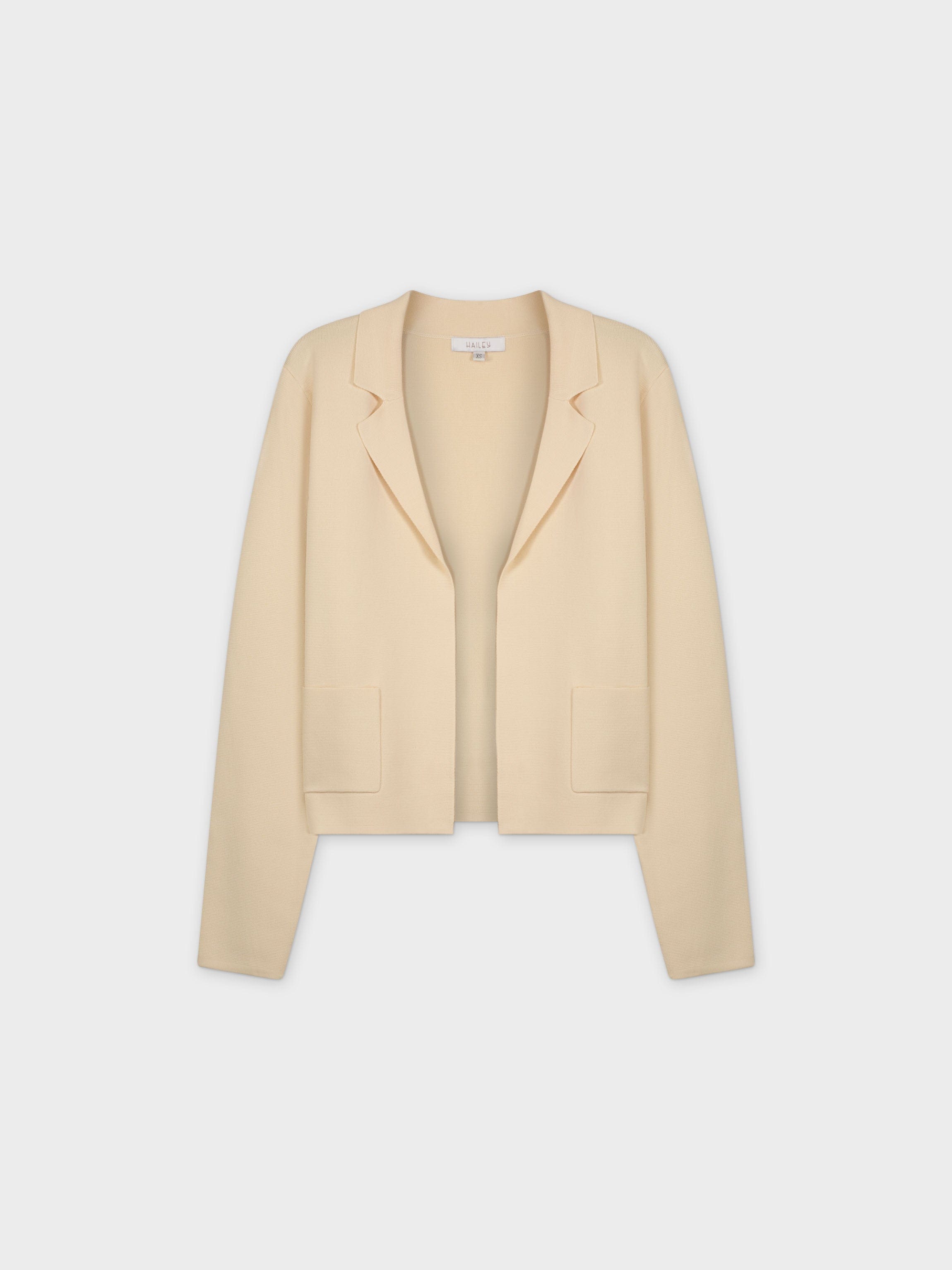 KNIT BLAZER-IVORY