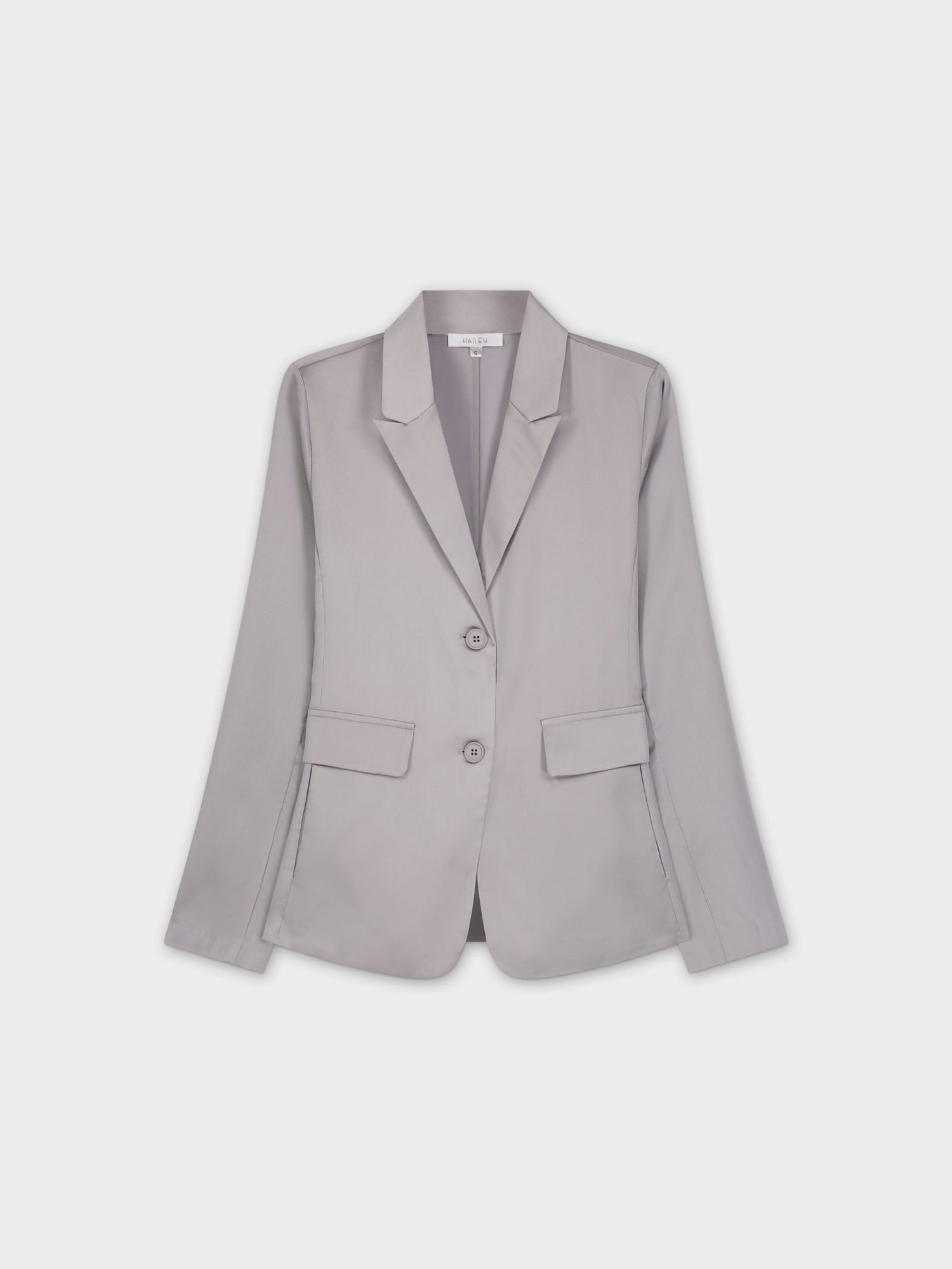 Satin Blazer-Grey