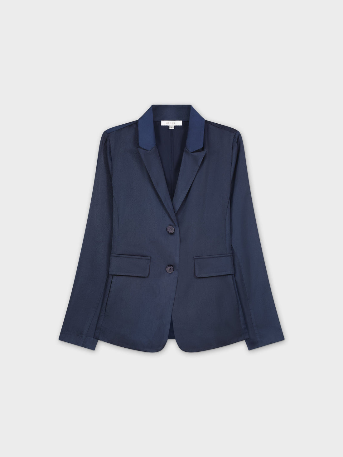 Satin Blazer-Navy