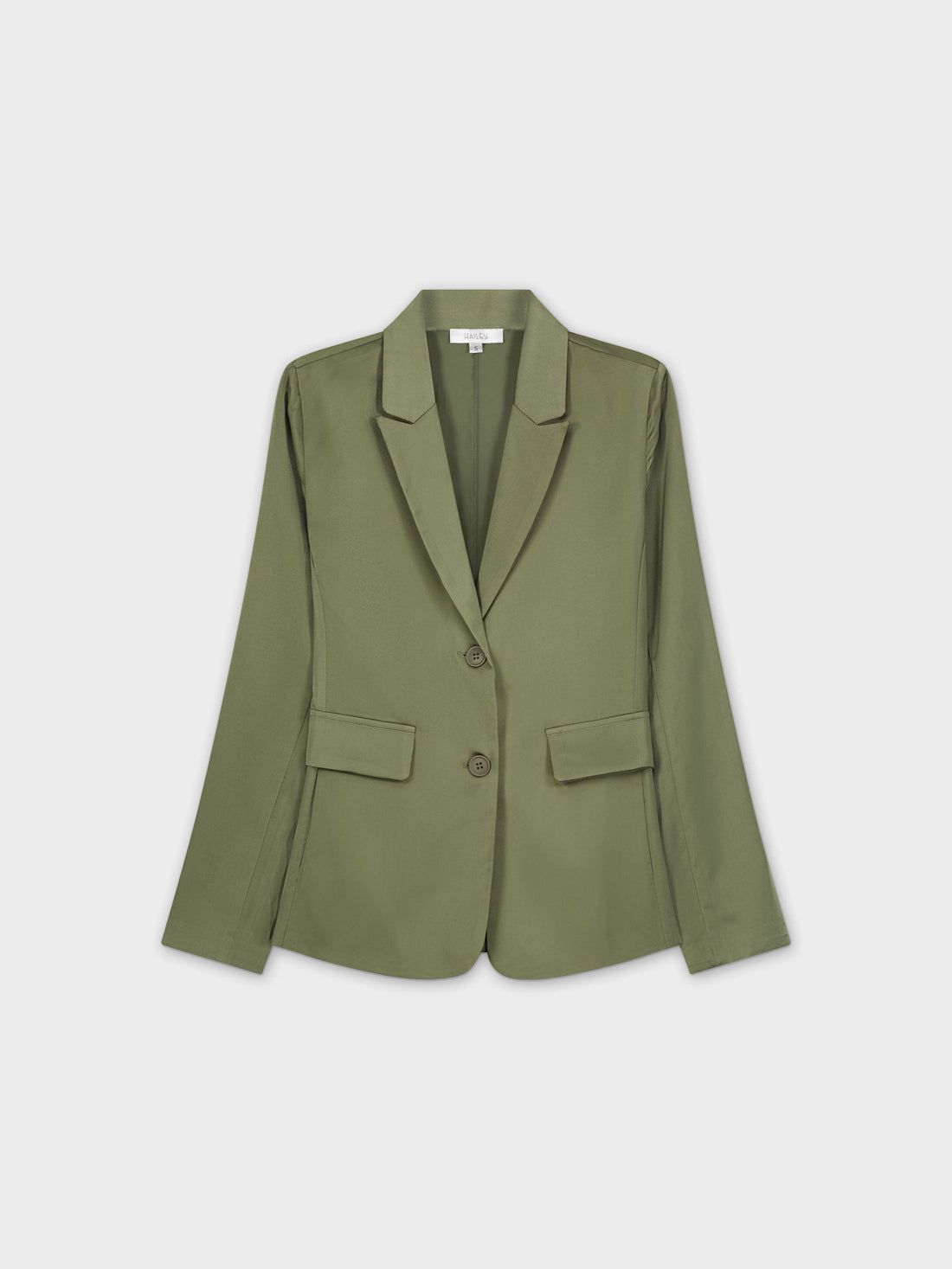 Blazer de Satén-Verde Oliva