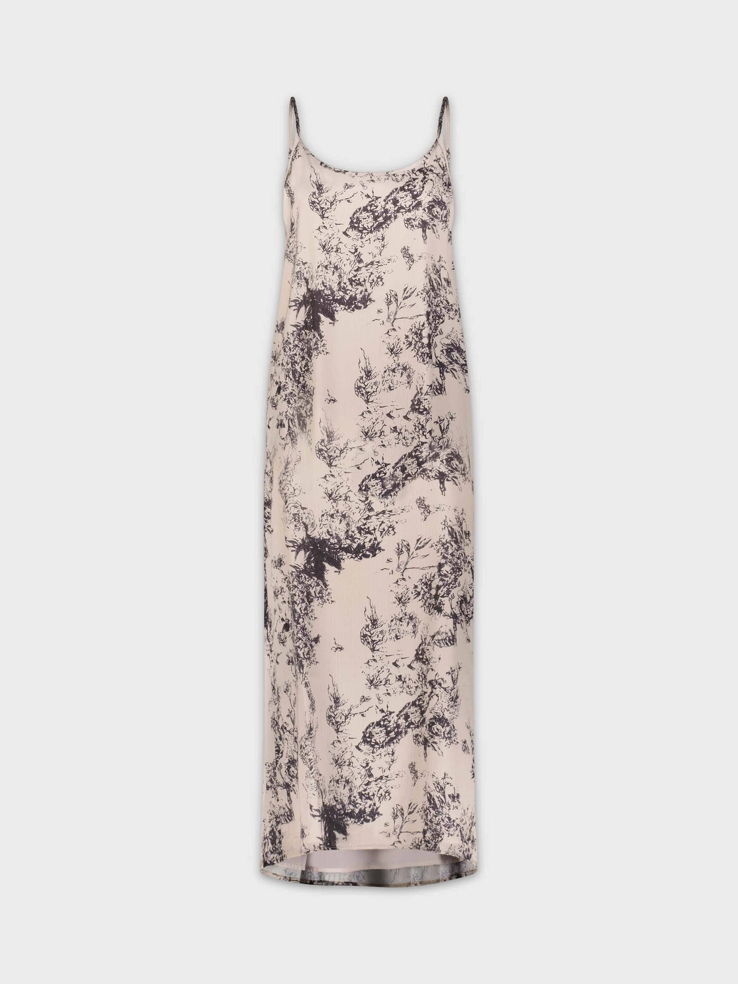 VESTIDO SLIP CUELLO REDONDO-FLORAL INGLÉS