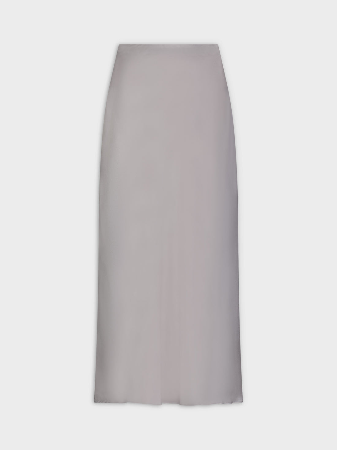 Solid Satin Slip Skirt-Grey