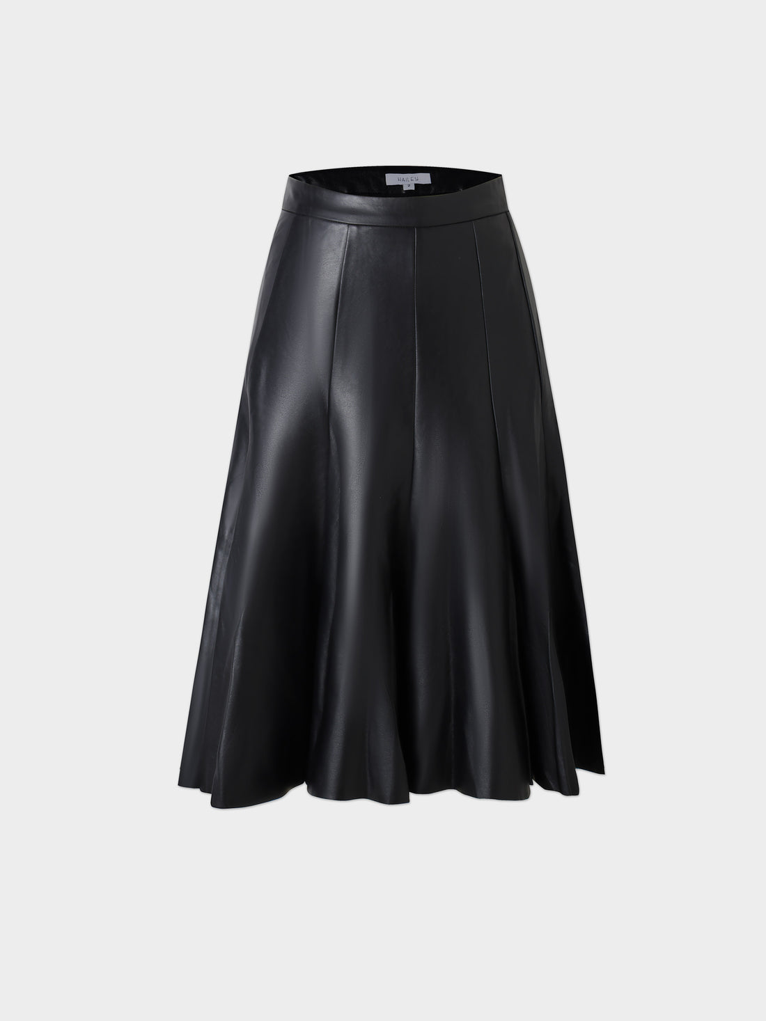 Flare Leather Skirt 25.5&quot;-Black