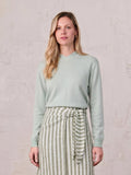 High V Lightweight Sweater-Ash Green