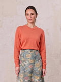 High V Lightweight Sweater-Coral