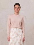 High V Lightweight Sweater-Heathered Peach