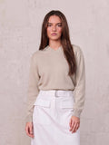 High V Lightweight Sweater-Light Grey