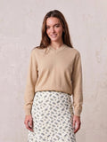High V Lightweight Sweater-Sand