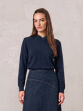 High V Lightweight Sweater-True Navy