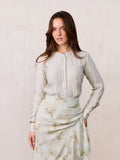 High V Neck Blouse-Mint