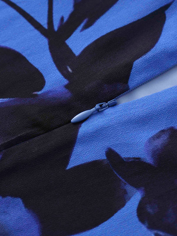 Shift Maxi Dress-Cobalt Blue
