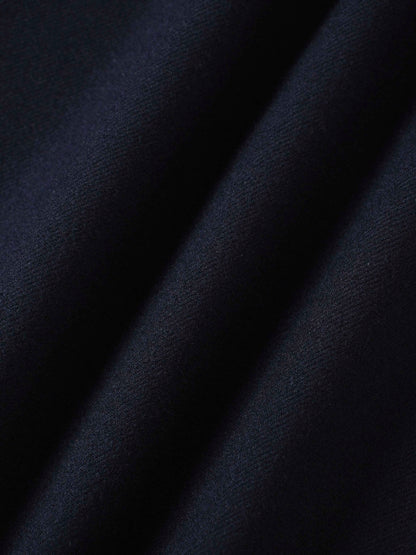 Wool Blend Yoke Skirt 37"-Navy