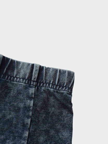 Paneled Flare Skirt 37"-Blue Wash