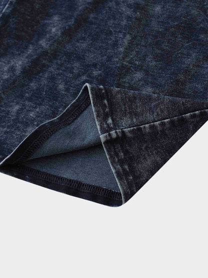 Paneled Flare Skirt 37"-Blue Wash