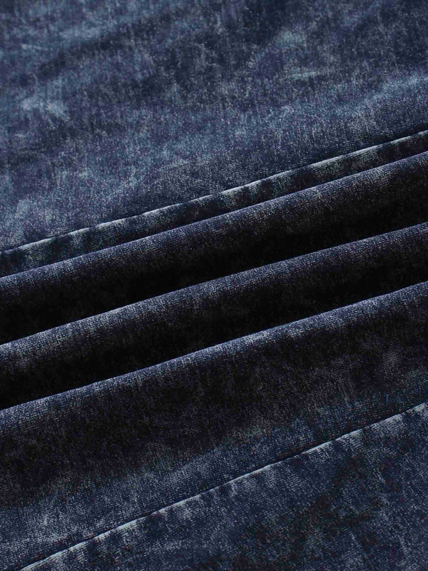 Paneled Flare Skirt 25"-Blue Wash