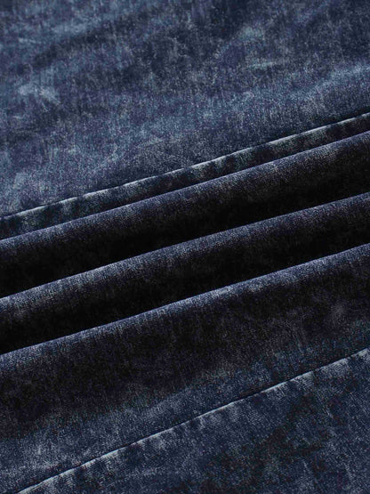 Paneled Flare Skirt 37"-Blue Wash