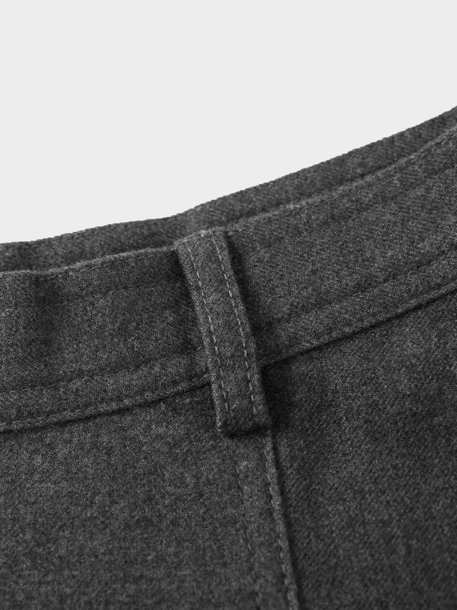 Wool Blend Yoke Skirt 26&quot;-Grey
