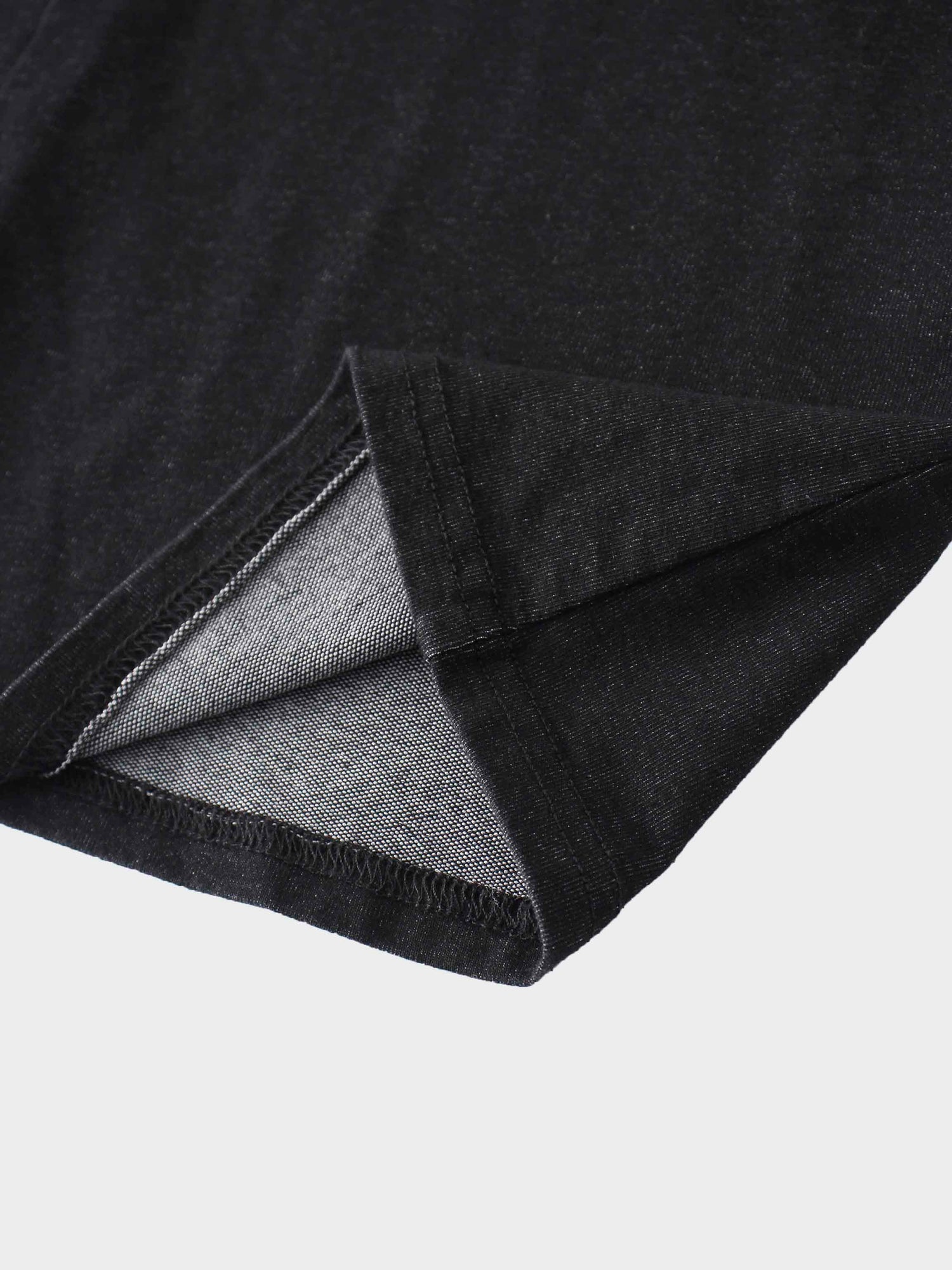 Paneled Flare Skirt 37&quot;-Solid Black