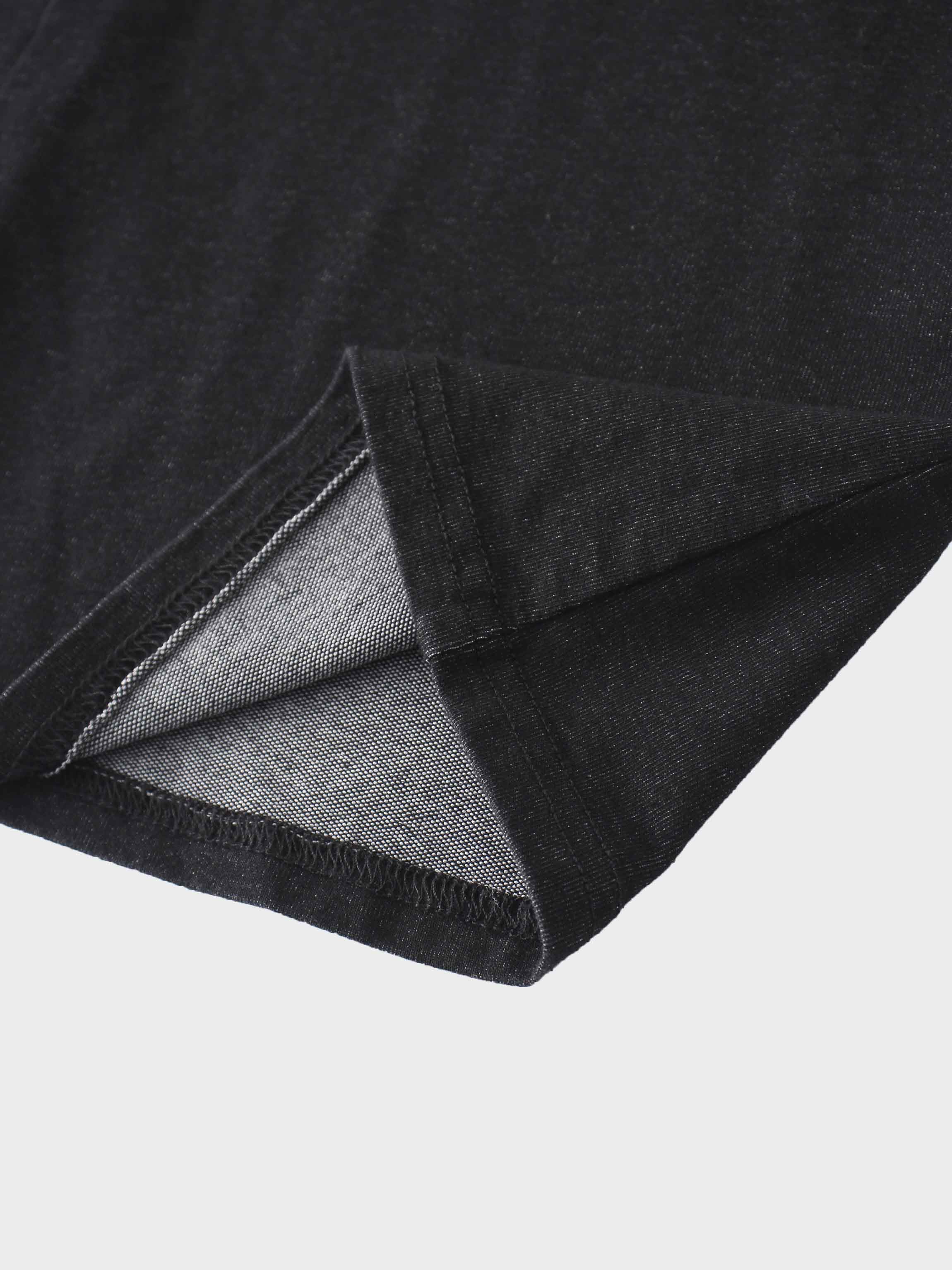 Paneled Flare Skirt 37&quot;-Solid Black